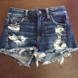 AE denim shorts